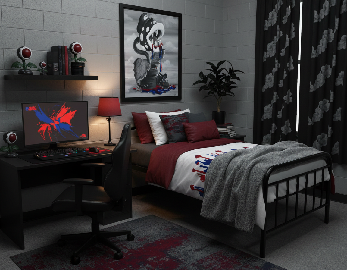 Piranha Plant - Original Acrylic Painting - Unframed - SOLD