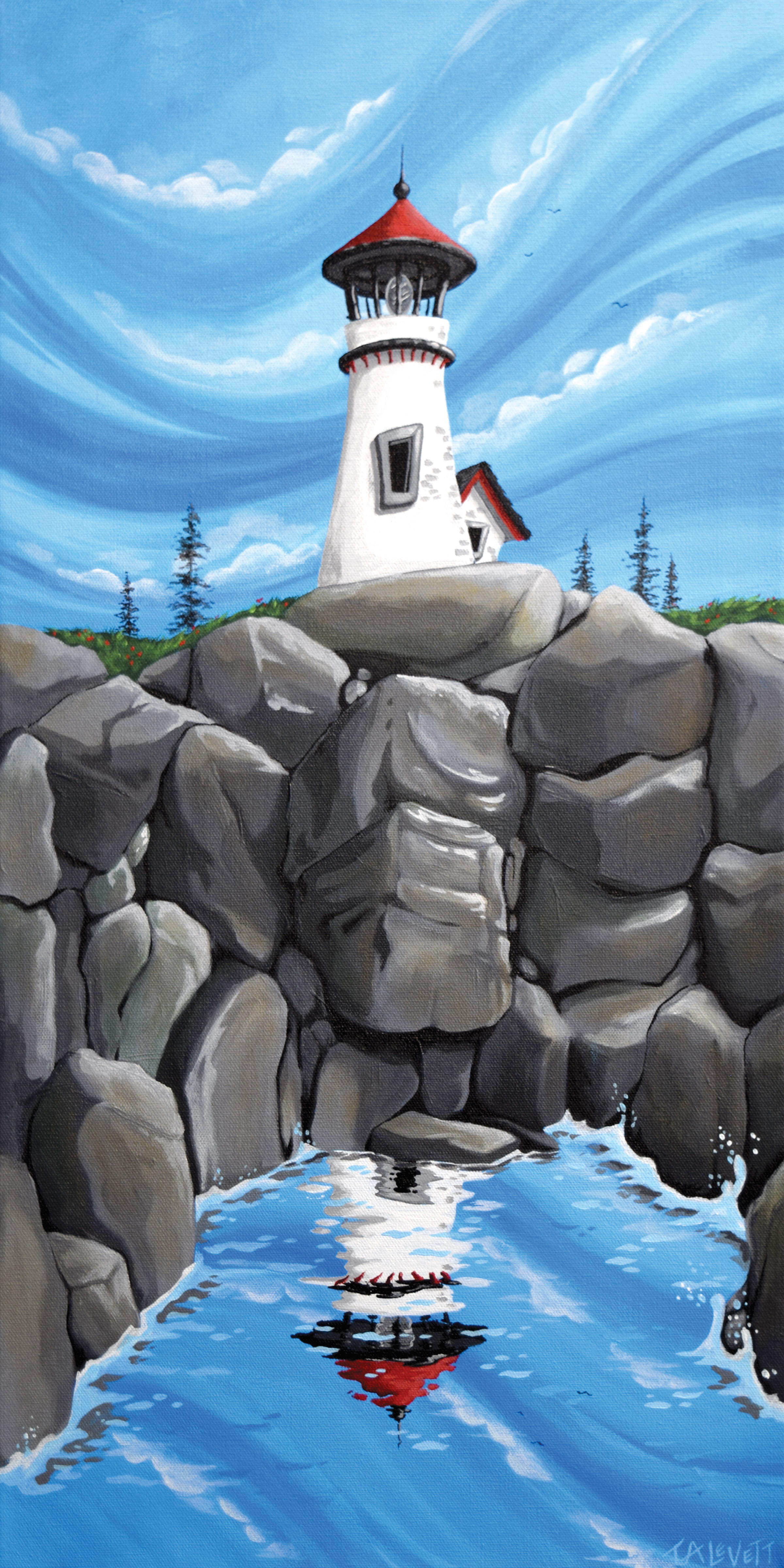 On the Lookout -Original Acrylic Painting - Unframed