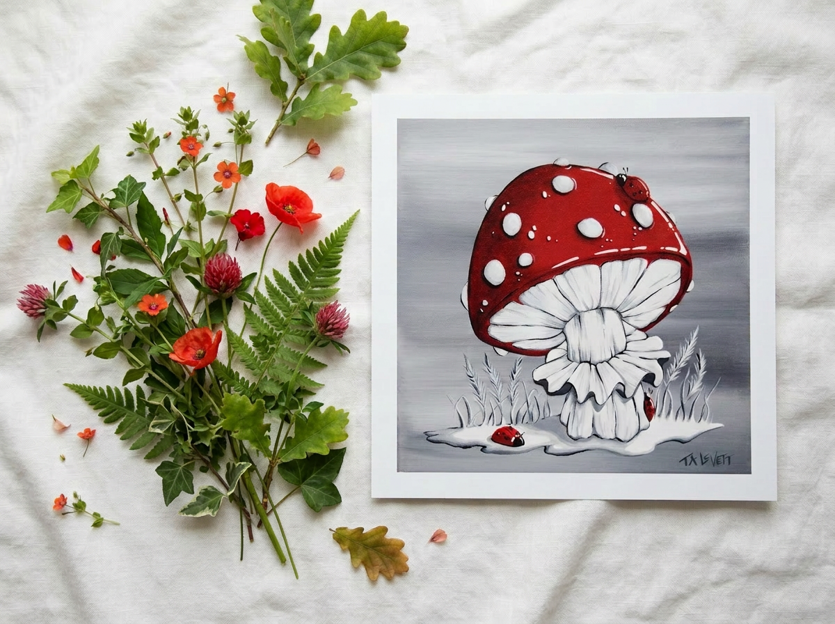 Shroom - Art Print - Unframed - Multiple Colors Available 