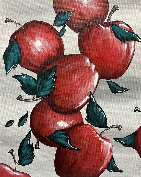 Falling Apples - Original Acrylic Painting - Unframed