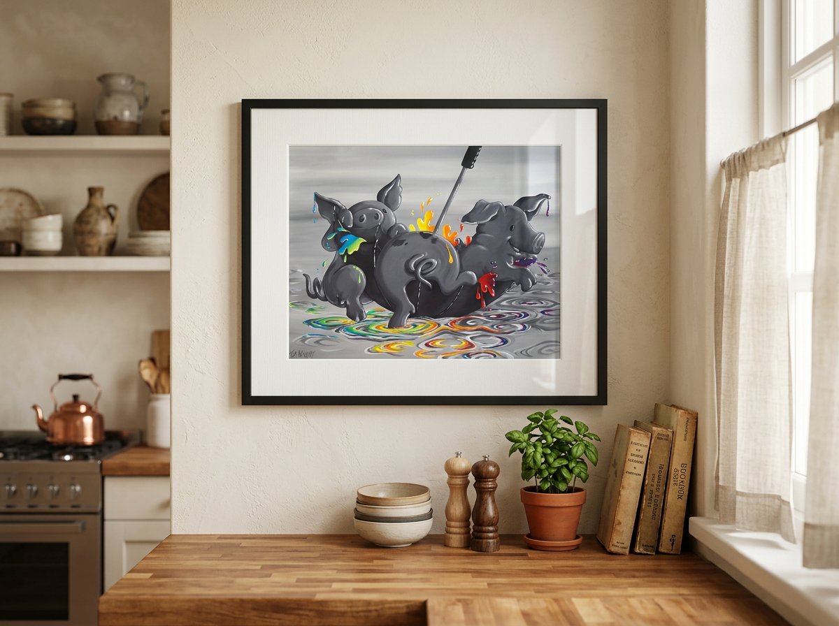 Piggies - Art Print - Unframed