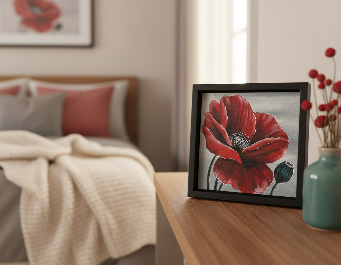 Poppy - Original Acrylic Painting - Unframed