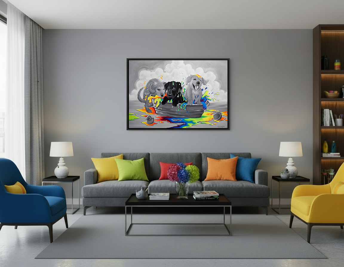 Dog Days of Summer - Original Acrylic Painting - Unframed - SOLD