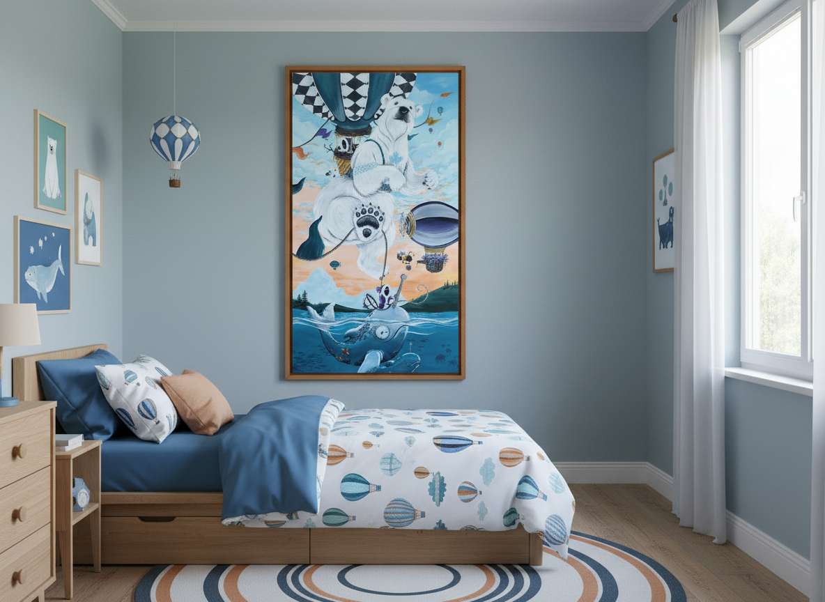 Up, Up and Away - Original Acrylic Painting - Unframed