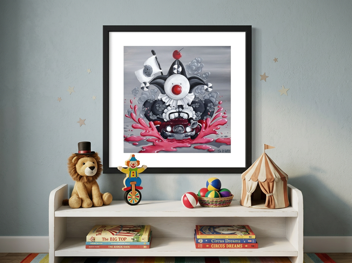 Clowning Around -  Art Print - Unframed - Multiple Colors Available