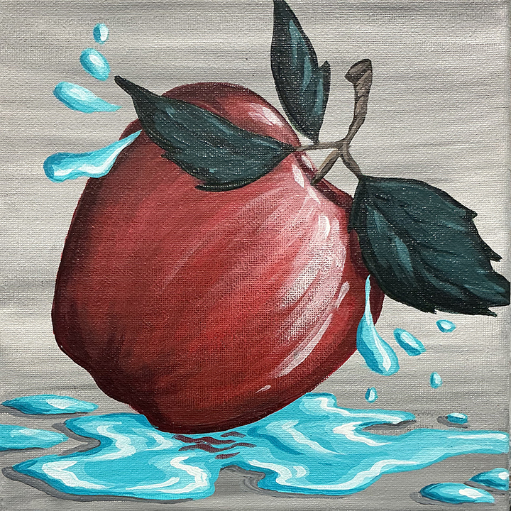 Juicy Apple - Original Acrylic Painting - Unframed