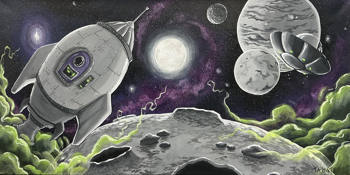 Gimme Space - Original Acrylic Painting - Unframed