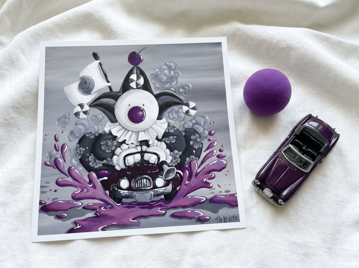 Clowning Around -  Art Print - Unframed - Multiple Colors Available