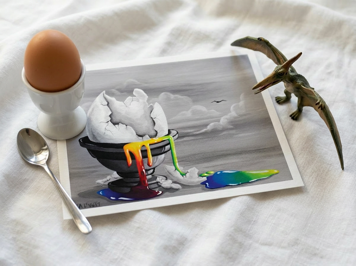 Bye Bye Birdy - Art Print - Unframed