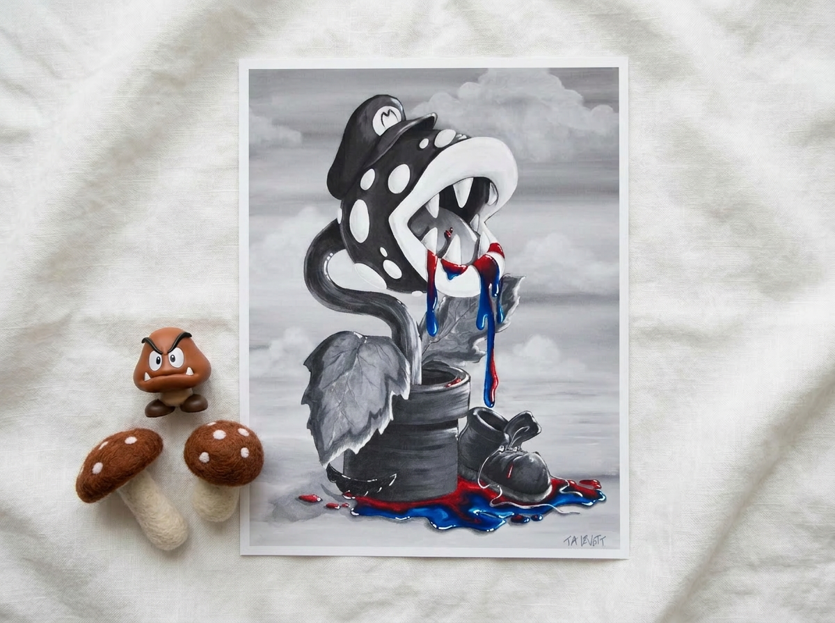 Piranha Plant - Art Print - Unframed