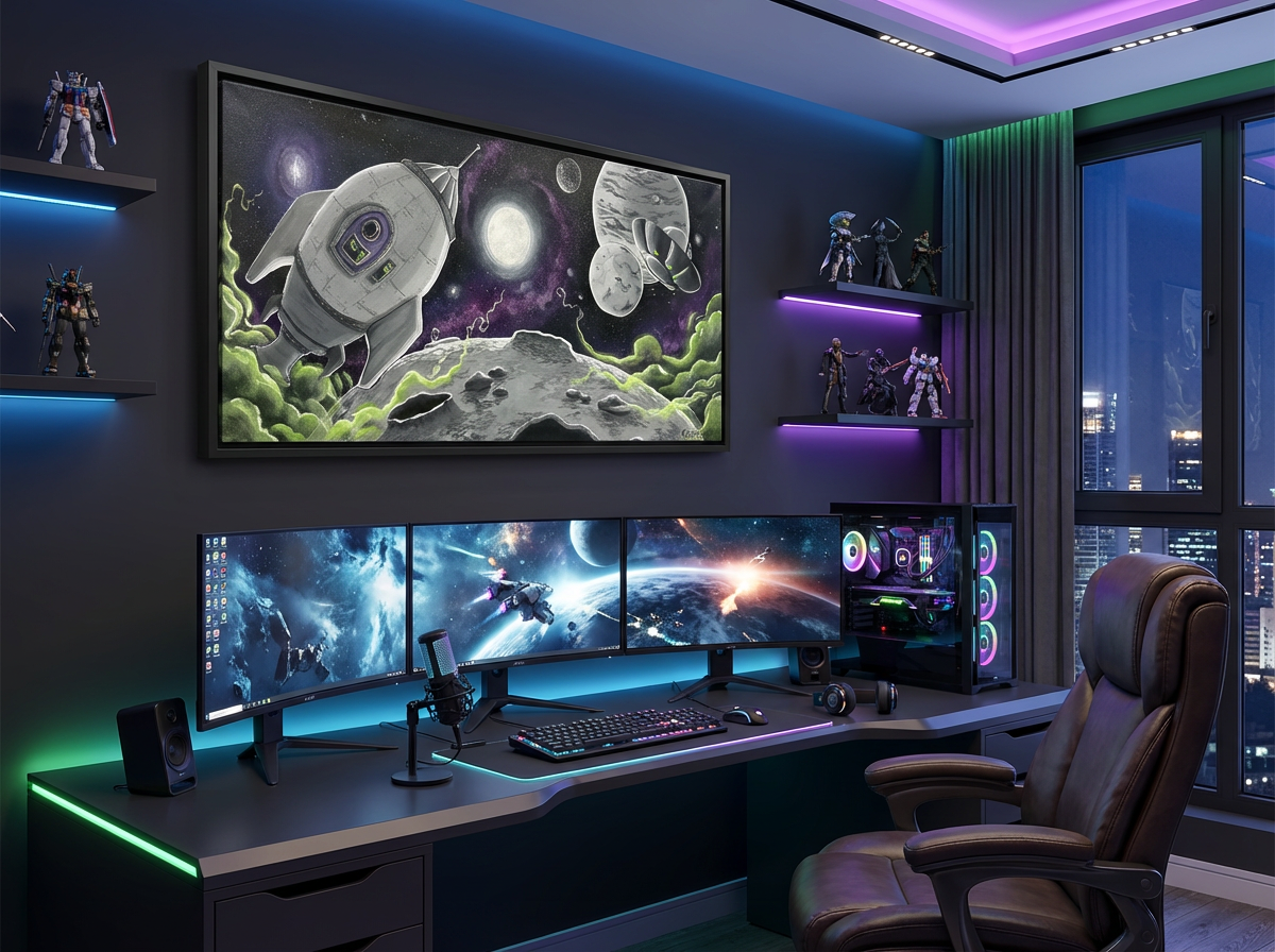 Gimme Space - Original Acrylic Painting - Unframed