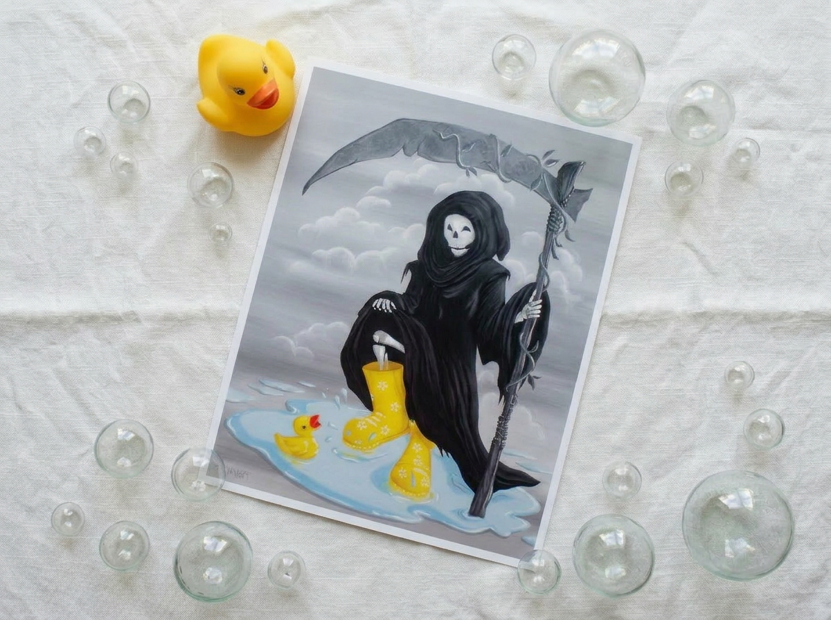 Death's Day Off - Art Print - Unframed