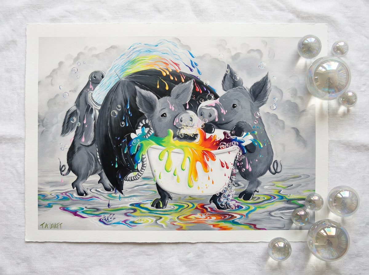 Hog Wild - Art Print - Unframed