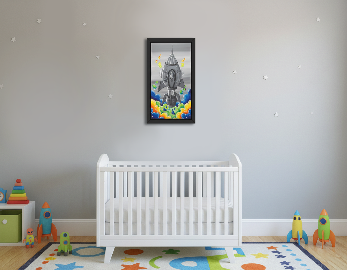 Blast Off! - Original Acrylic Painting - Unframed - SOLD