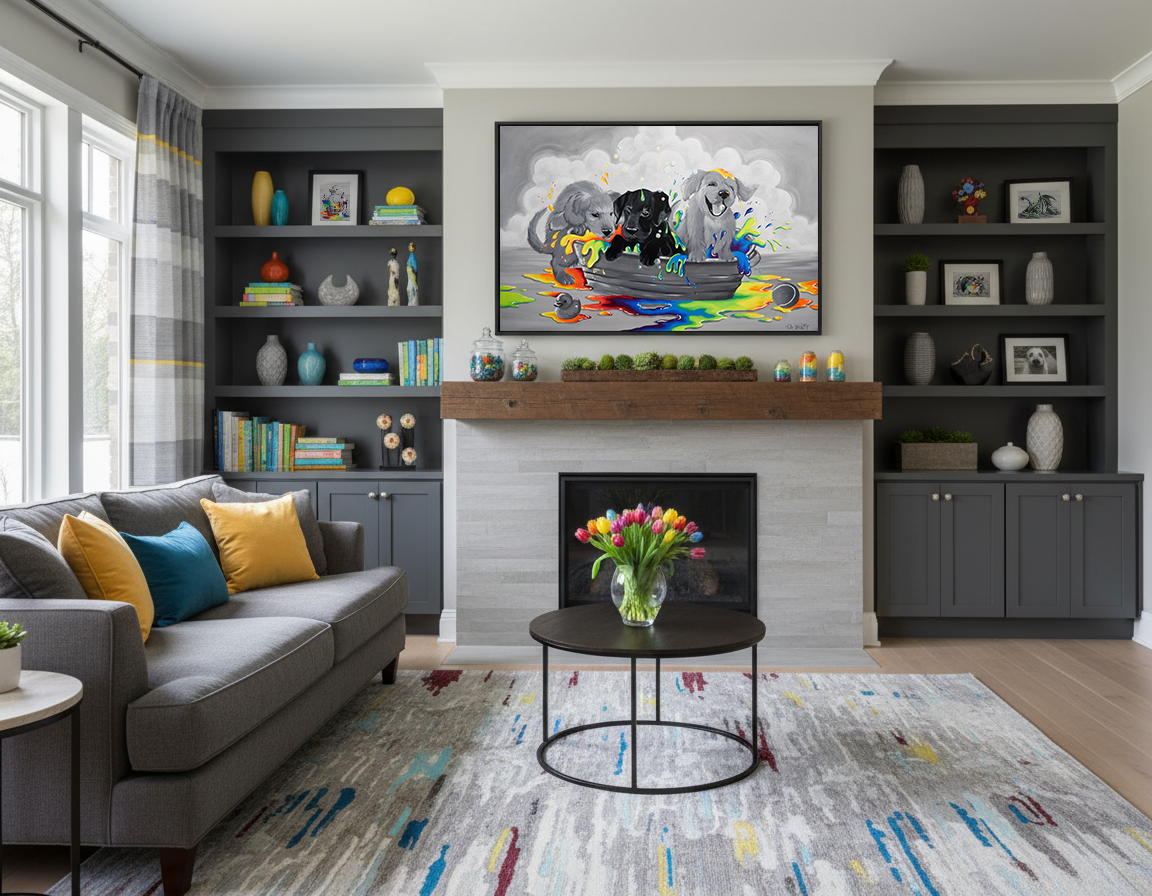 Dog Days of Summer - Original Acrylic Painting - Unframed - SOLD