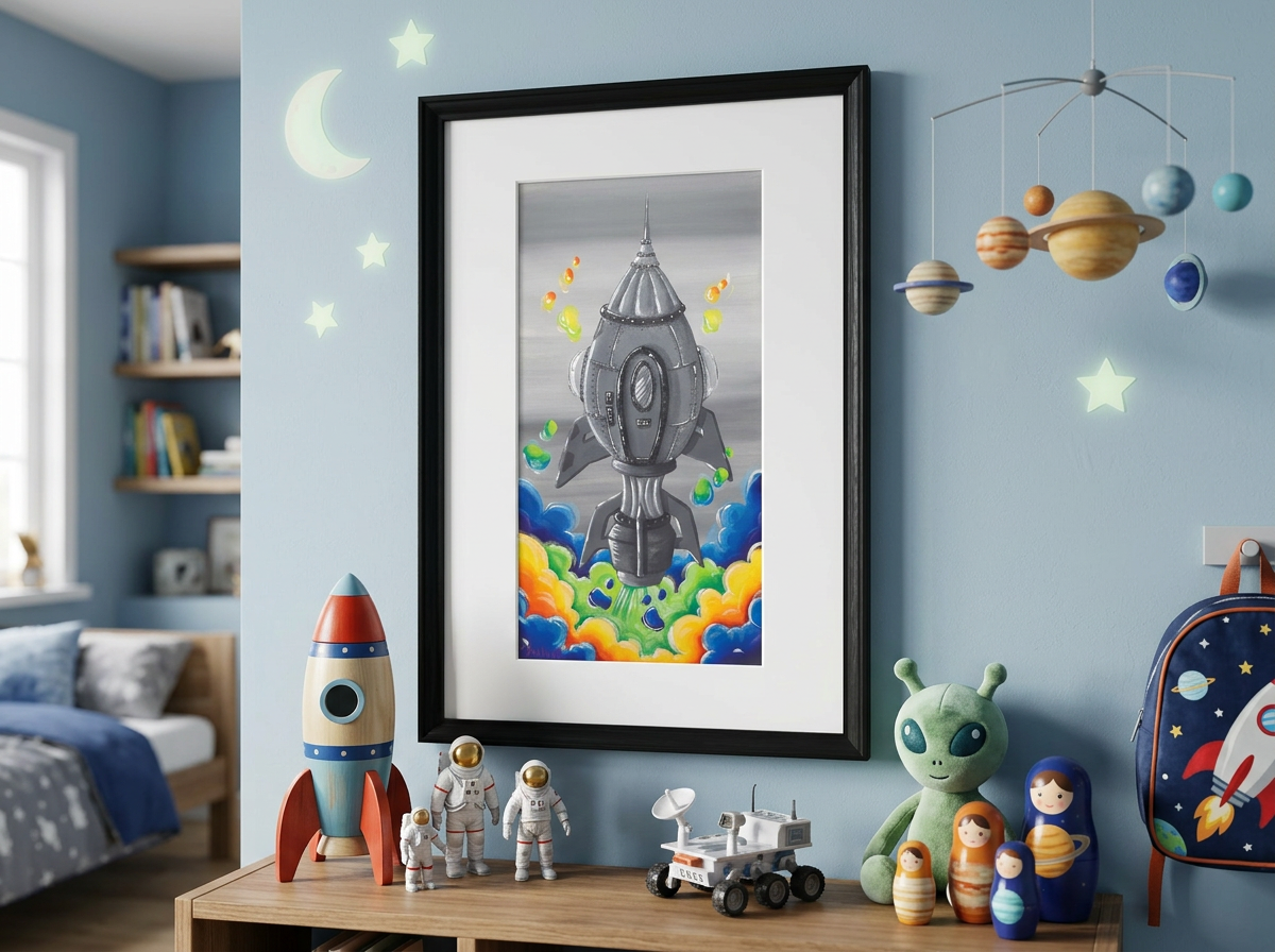 Blasting off! - Art Print - Unframed