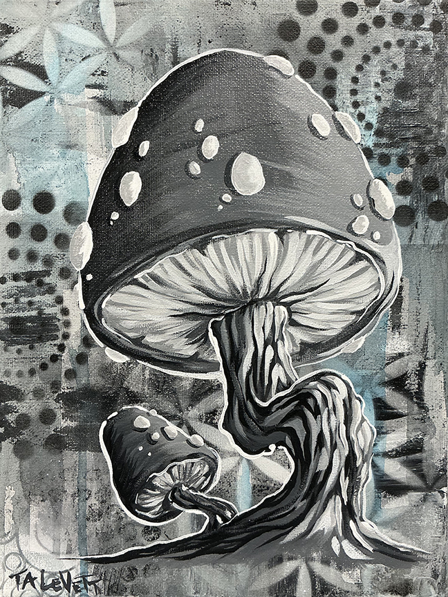 Shrooms - Original Acrylic Painting - Unframed