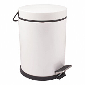 PEDALLI ÇÖP KOVASI BEYAZ