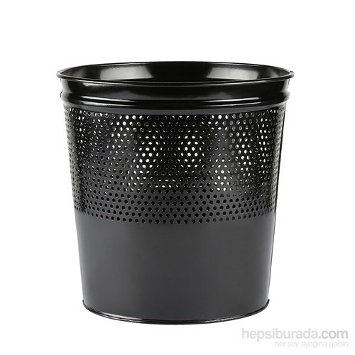 OFİS TİPİ KONİK YARIM DELİKLİ ÇÖP KOVASI SİYAH