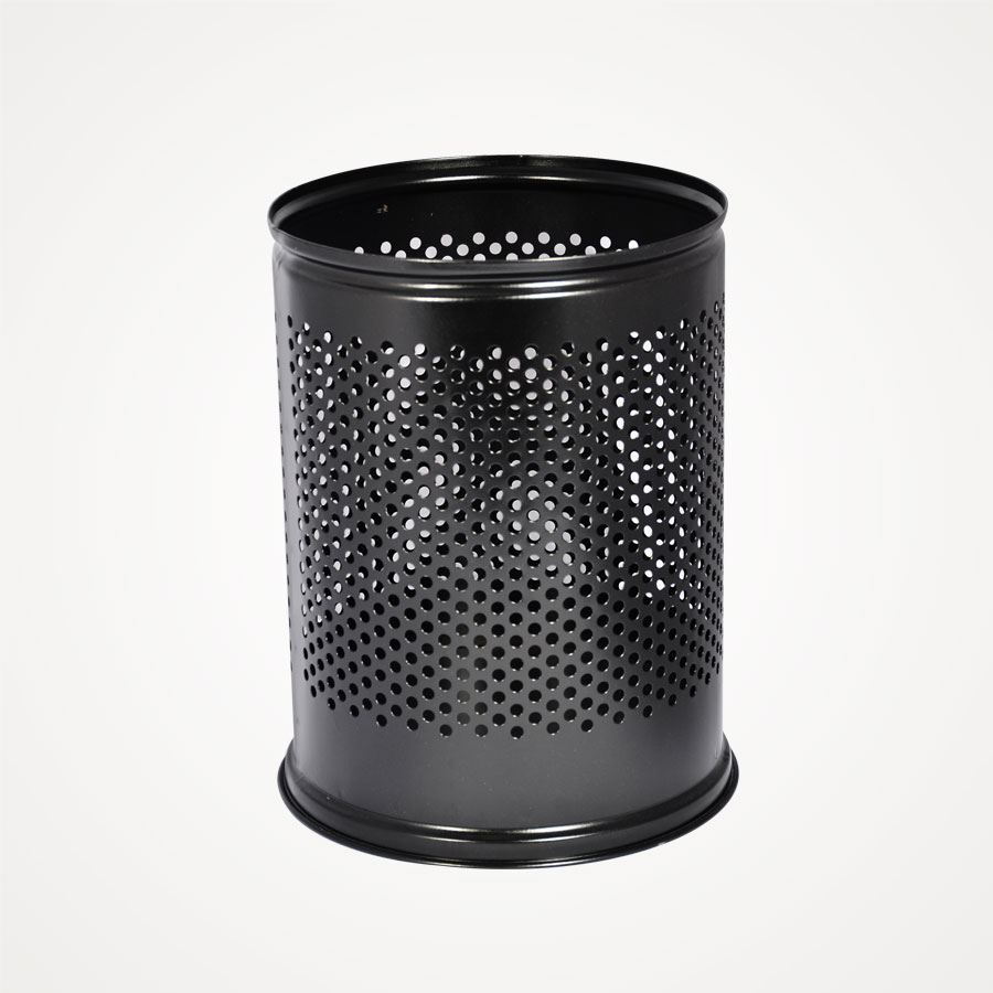 OFİS TİPİ DELİKLİ ÇÖP KOVASI SİYAH