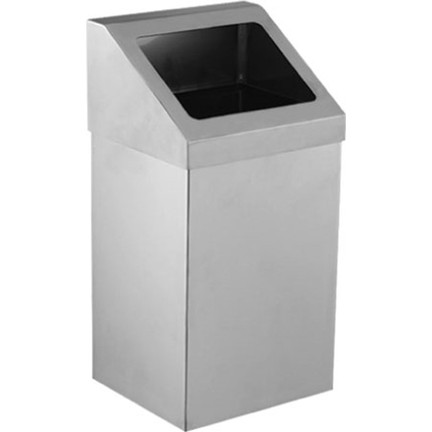 AÇIK AĞIZ ÇÖP KOVASI PASLANMAZ