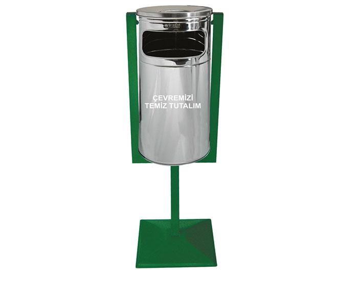 TABLALI BAHÇE TİPİ ÇÖP KOVASI PASLANMAZ