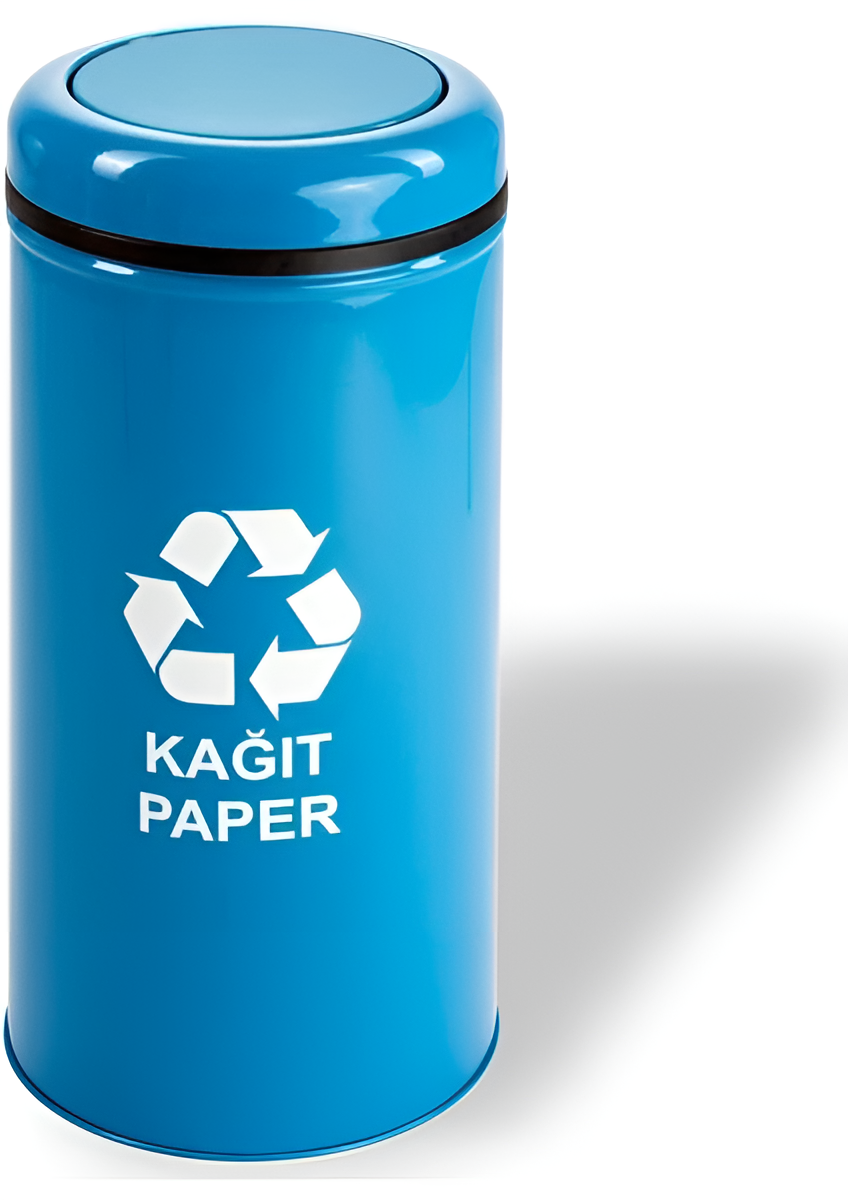 TEKLİ PRATİK KAPAKLI GERİ DÖNÜŞÜM ATIK ÜNİTESİ ELEKTROSTATİK BOYALI 27 LT