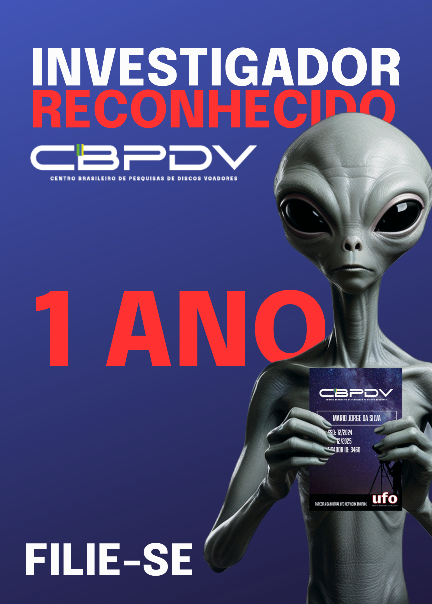Inscrição de Investigador Reconhecido Revista UFO e MUFON Brasil