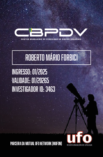 Inscrição de Investigador Reconhecido Revista UFO e MUFON Brasil