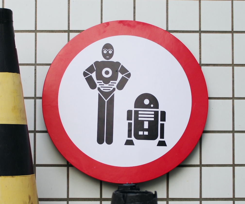 Placa Decorativa de Personagens Robóticos