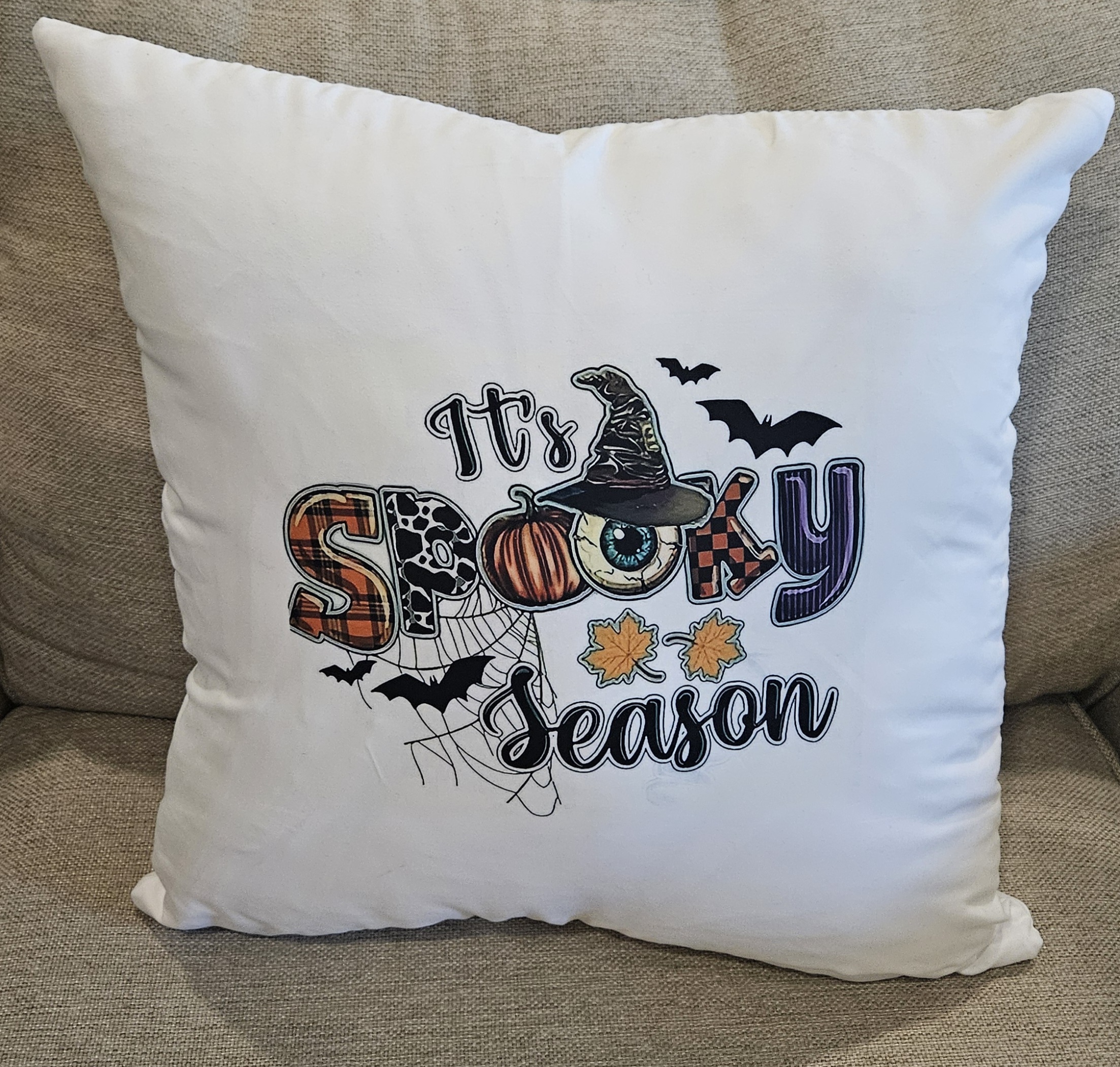 Halloween Spooky Season Decorative Pillow Cover