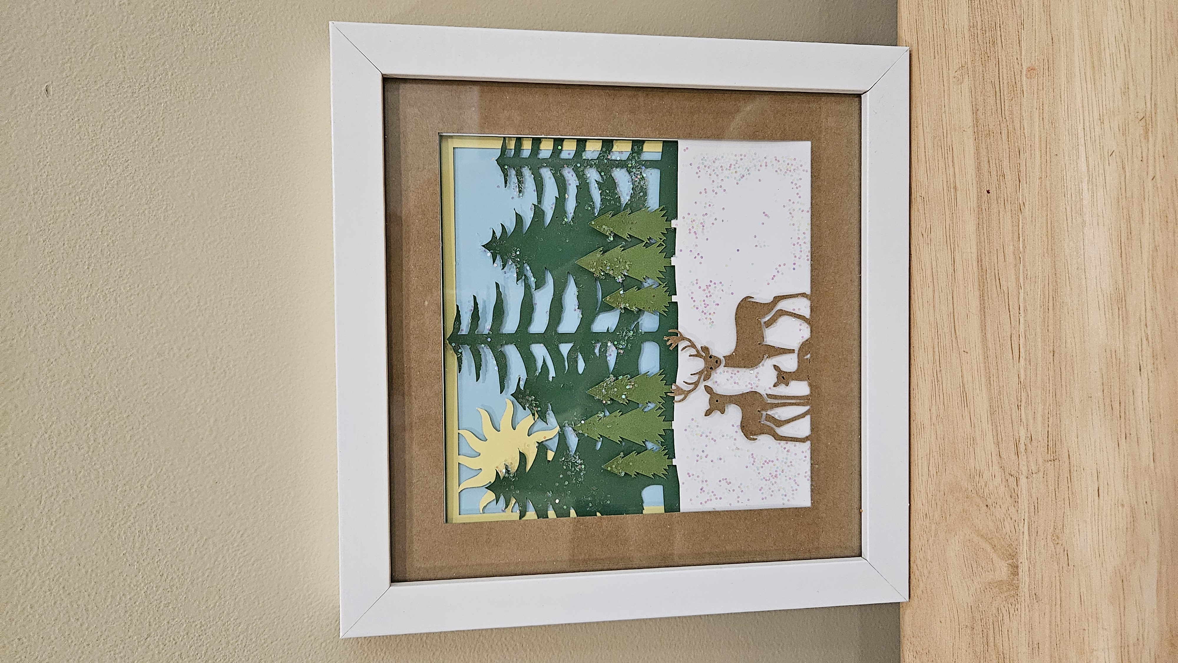 Forest and Deer Shadow Box
