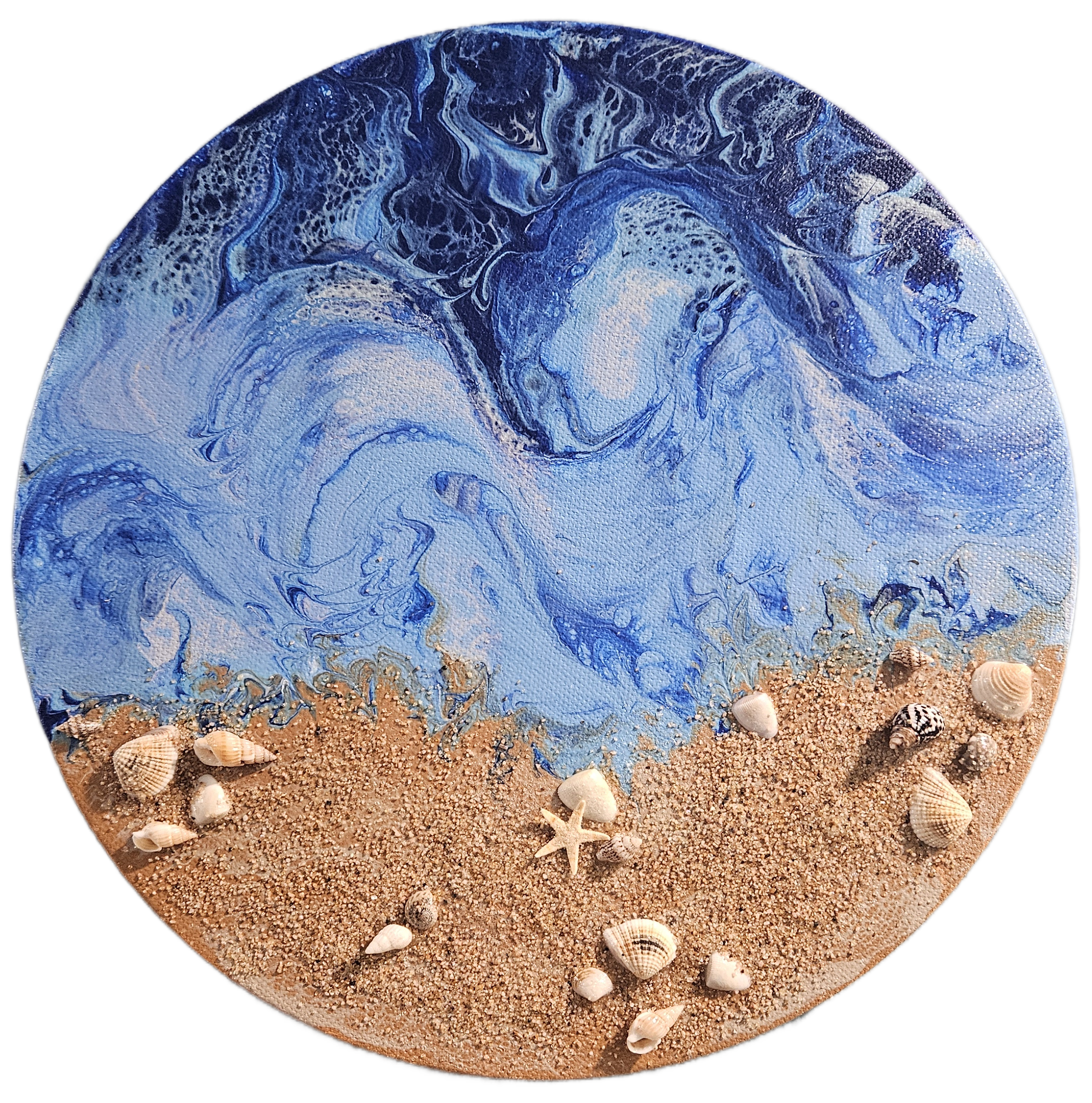 Beach-Themed Fluid art.