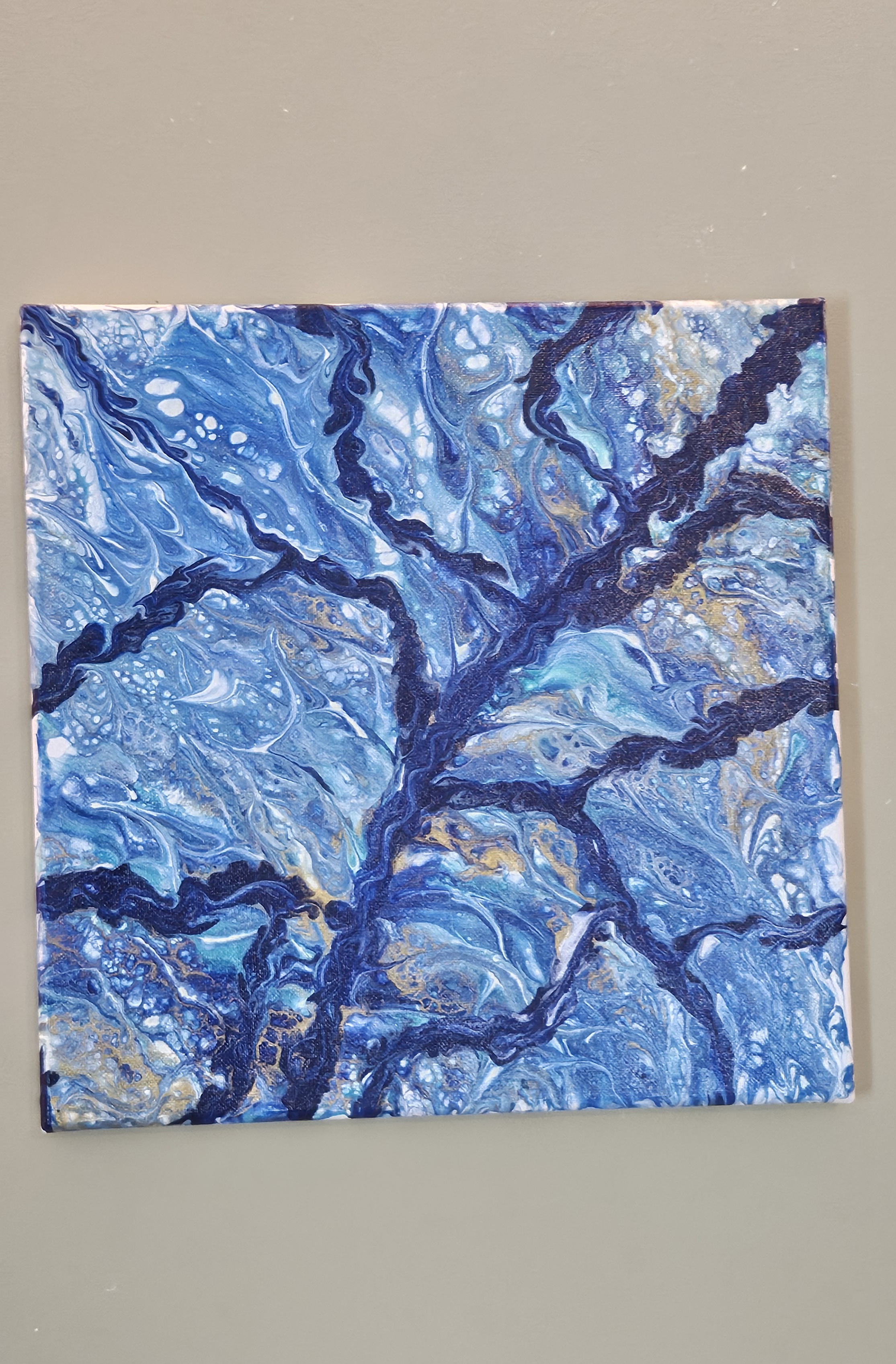 Abstract Blue Art Painting