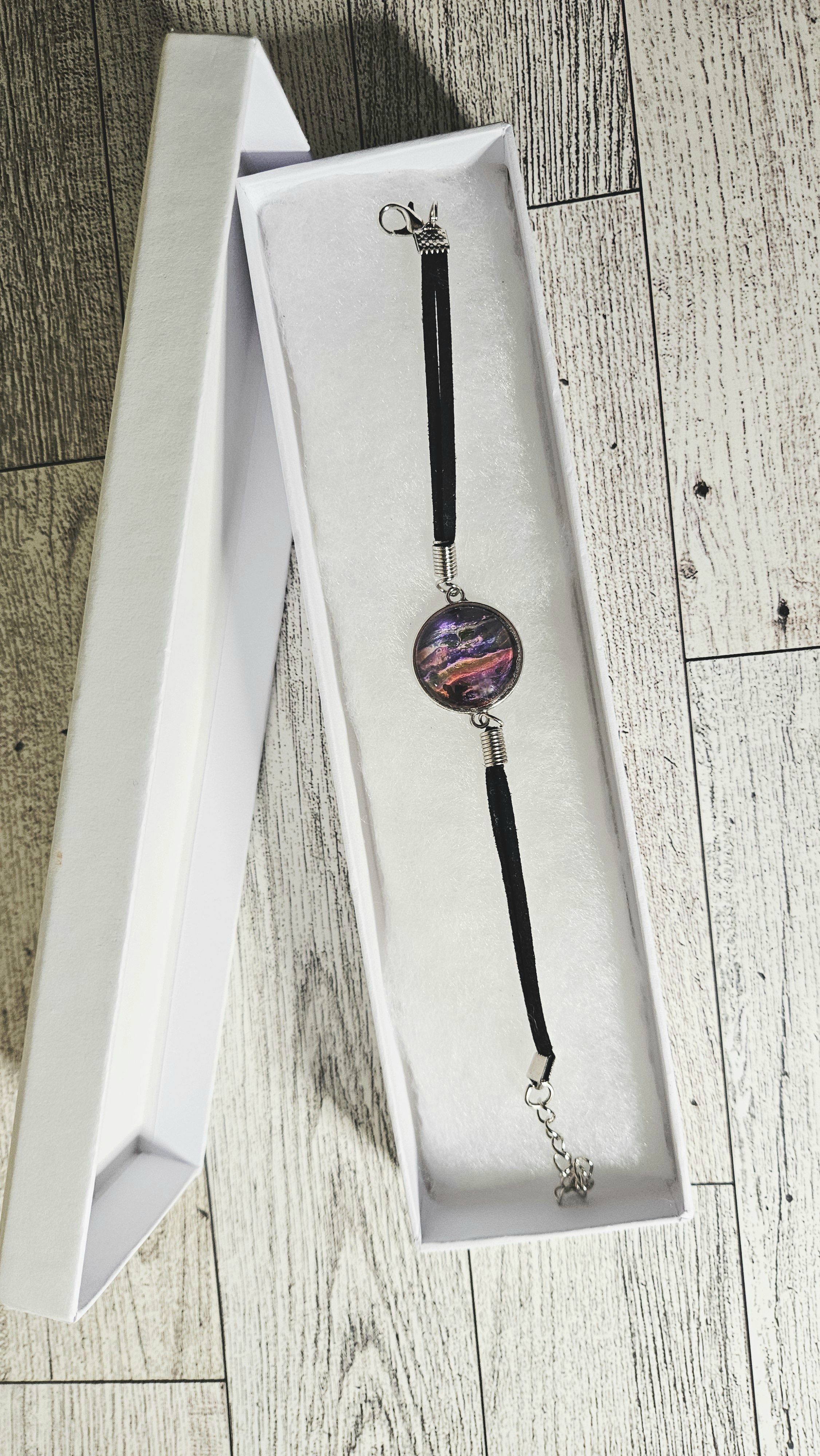 Handcrafted Galaxy Pendant Bracelet