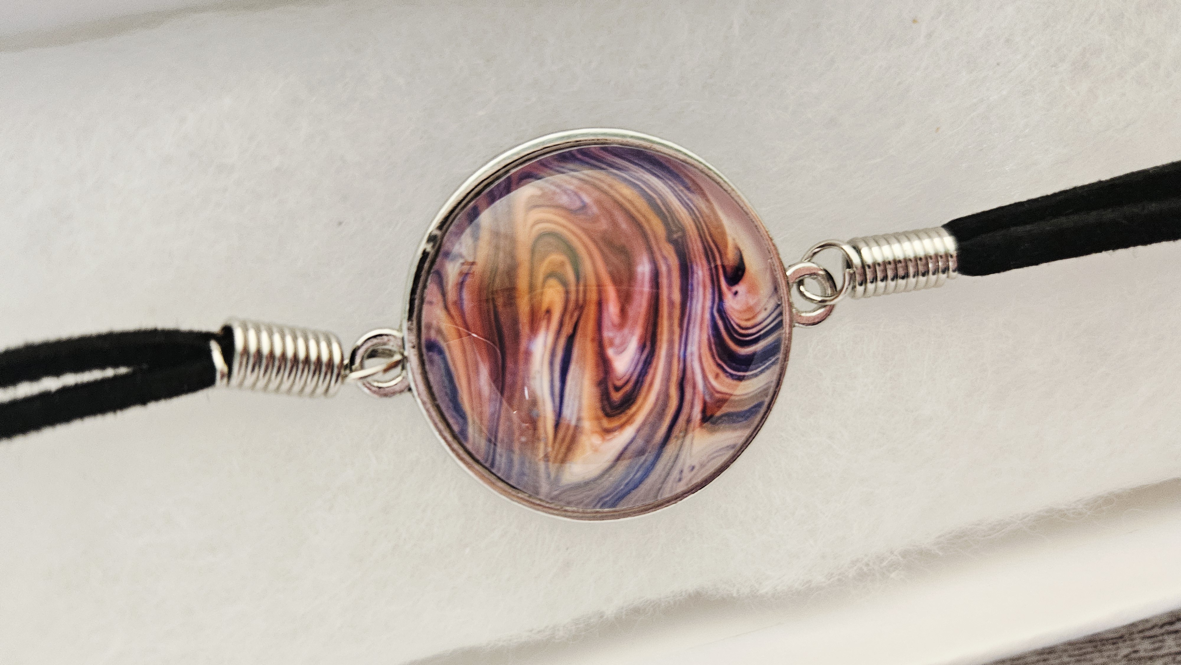 Handcrafted Marble Pendant Bracelet