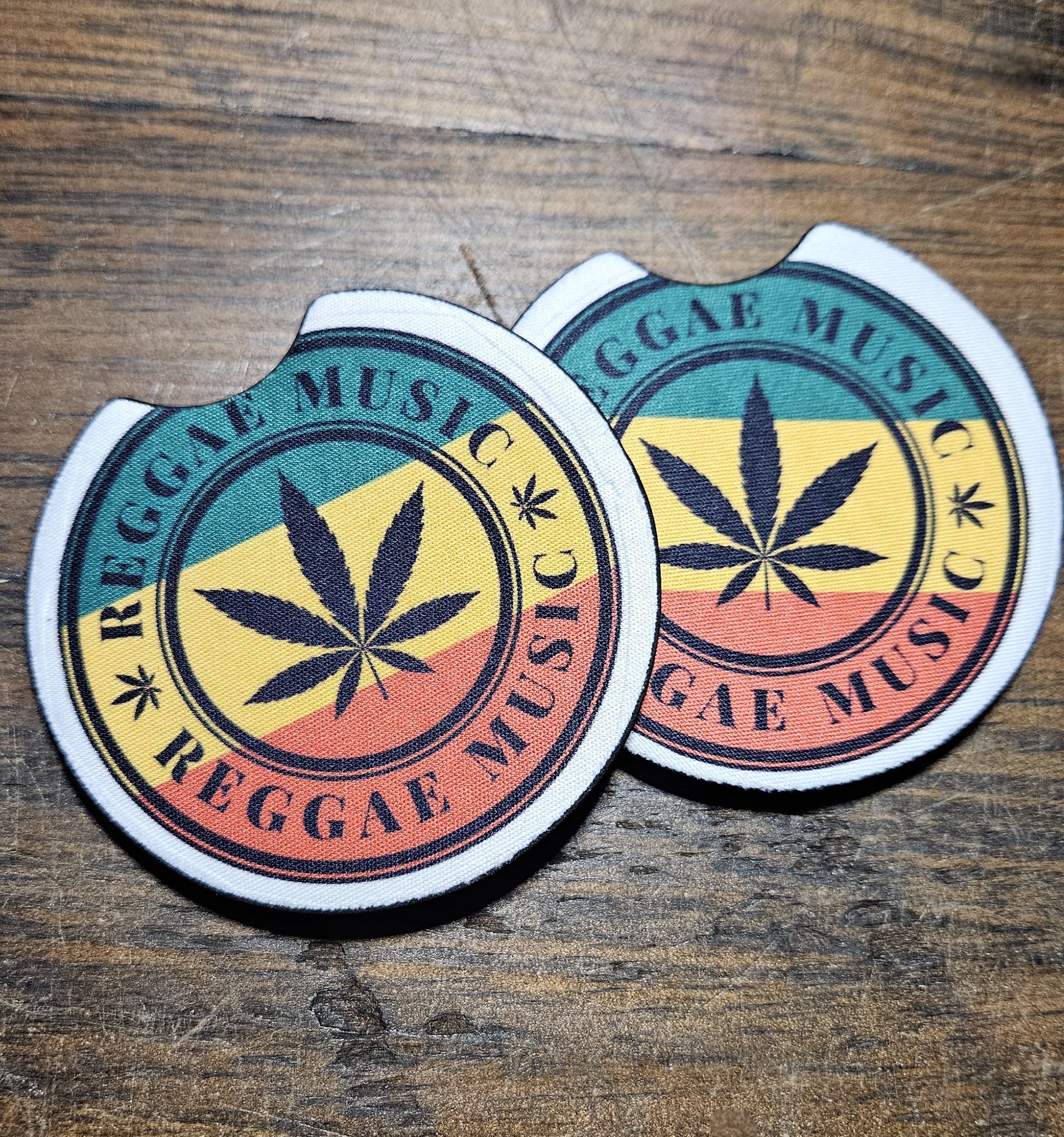 Reggae music drink car coaster
