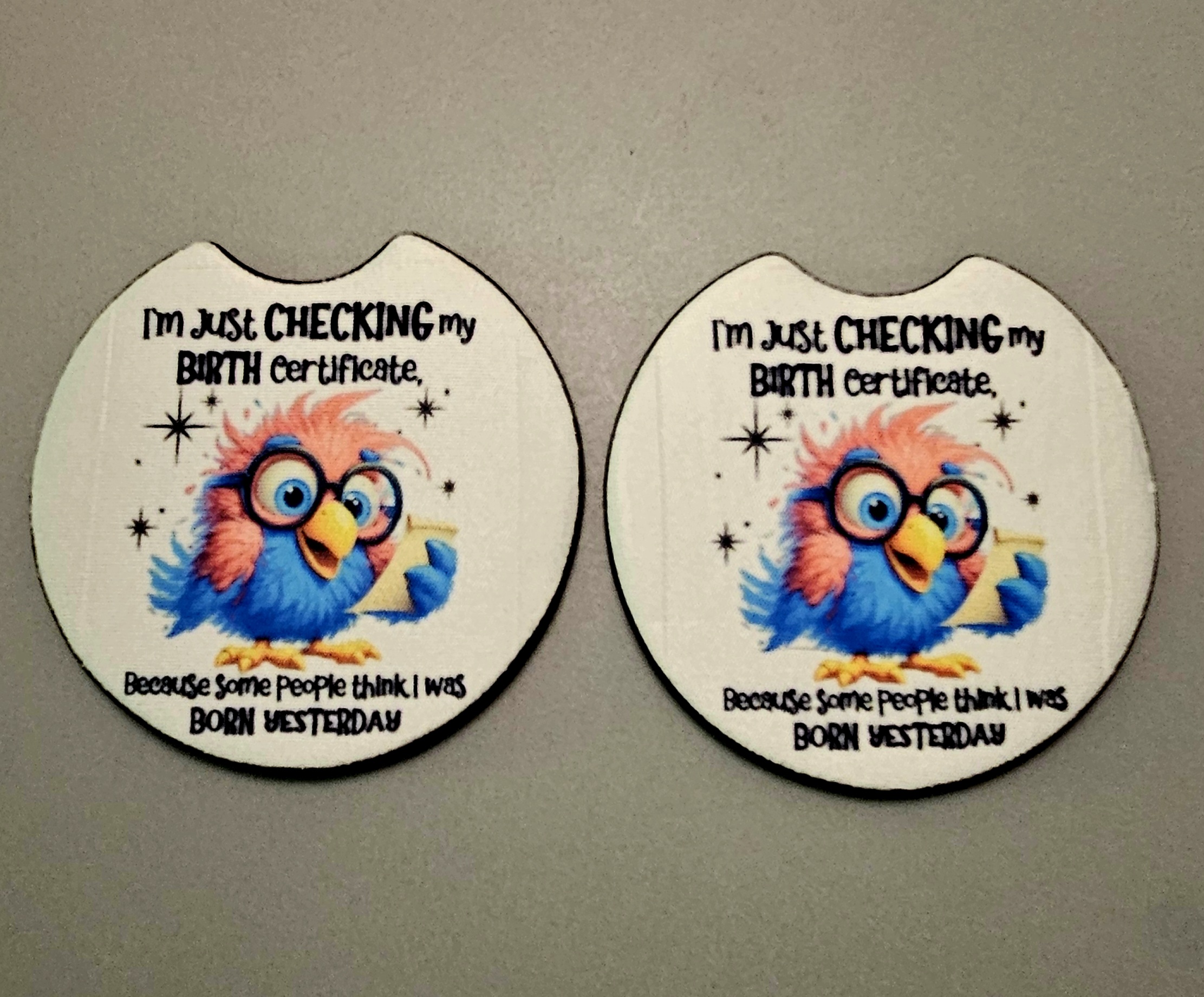 Funny Bird Car Coasters