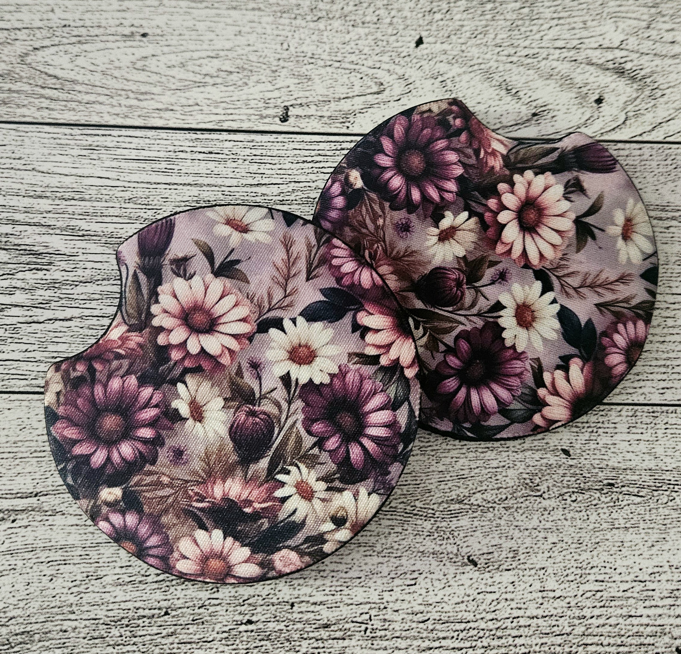 Floral Print Car Coasters