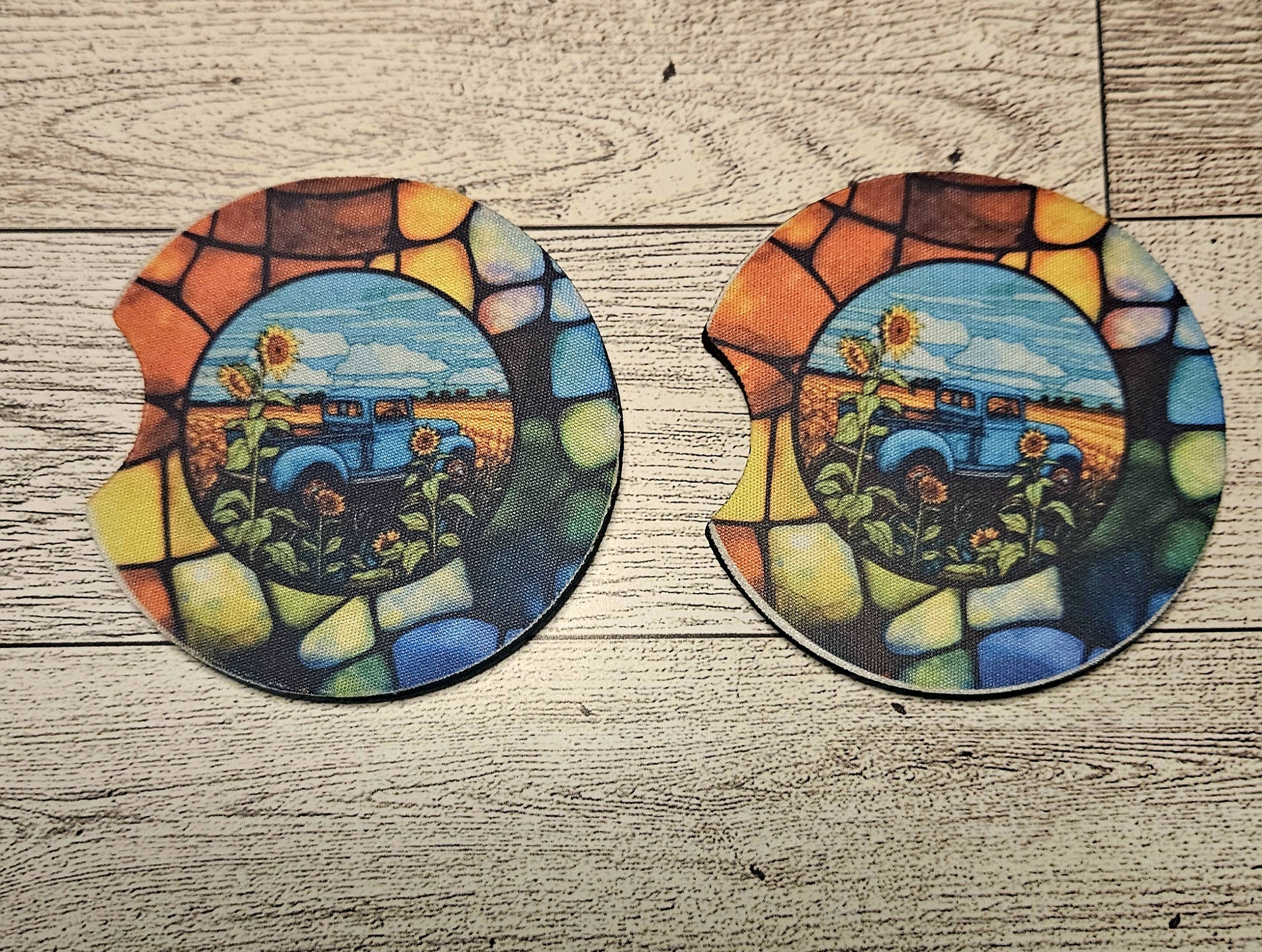 Stained Glass Car Coasters