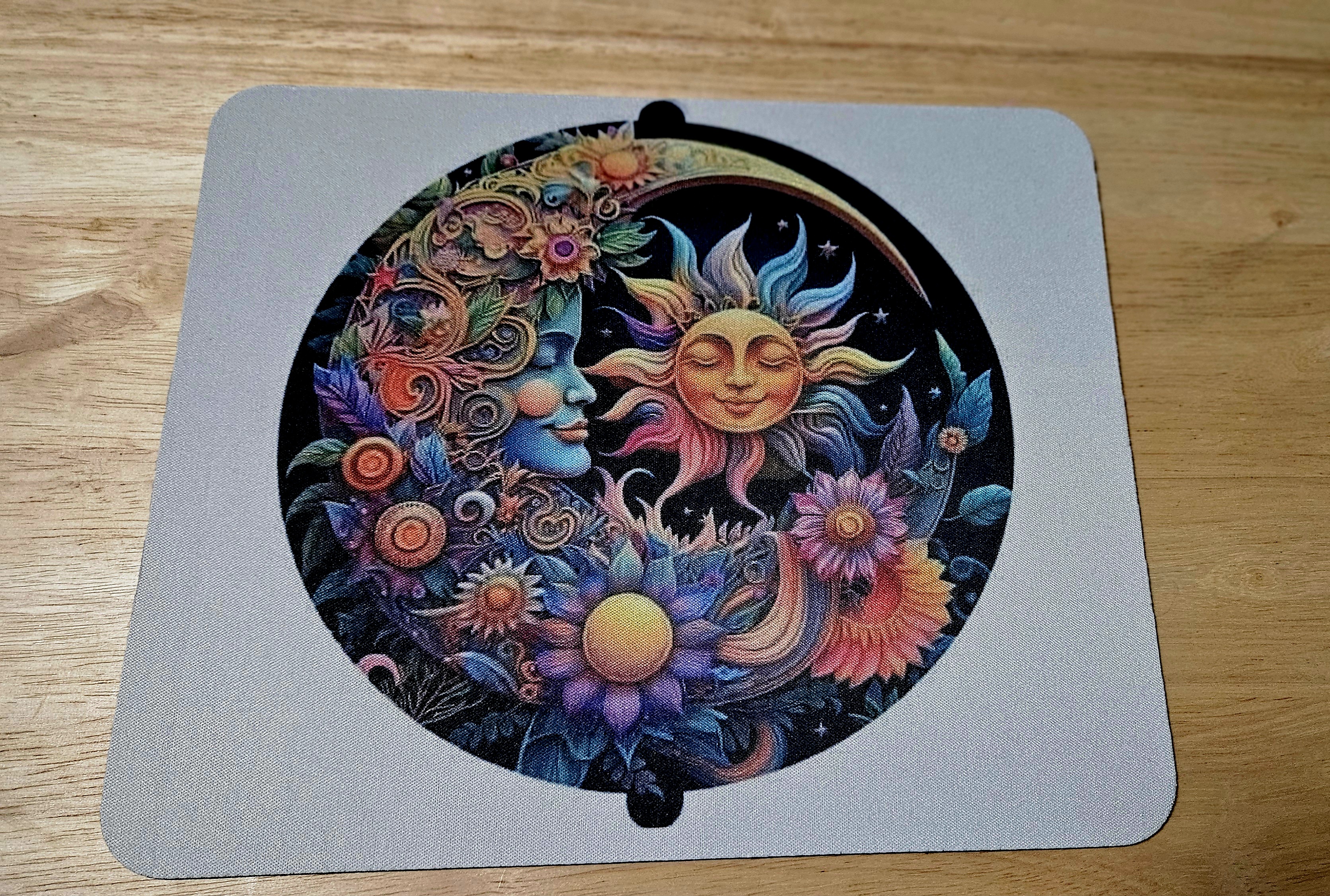 Sun and Moon mouse pad