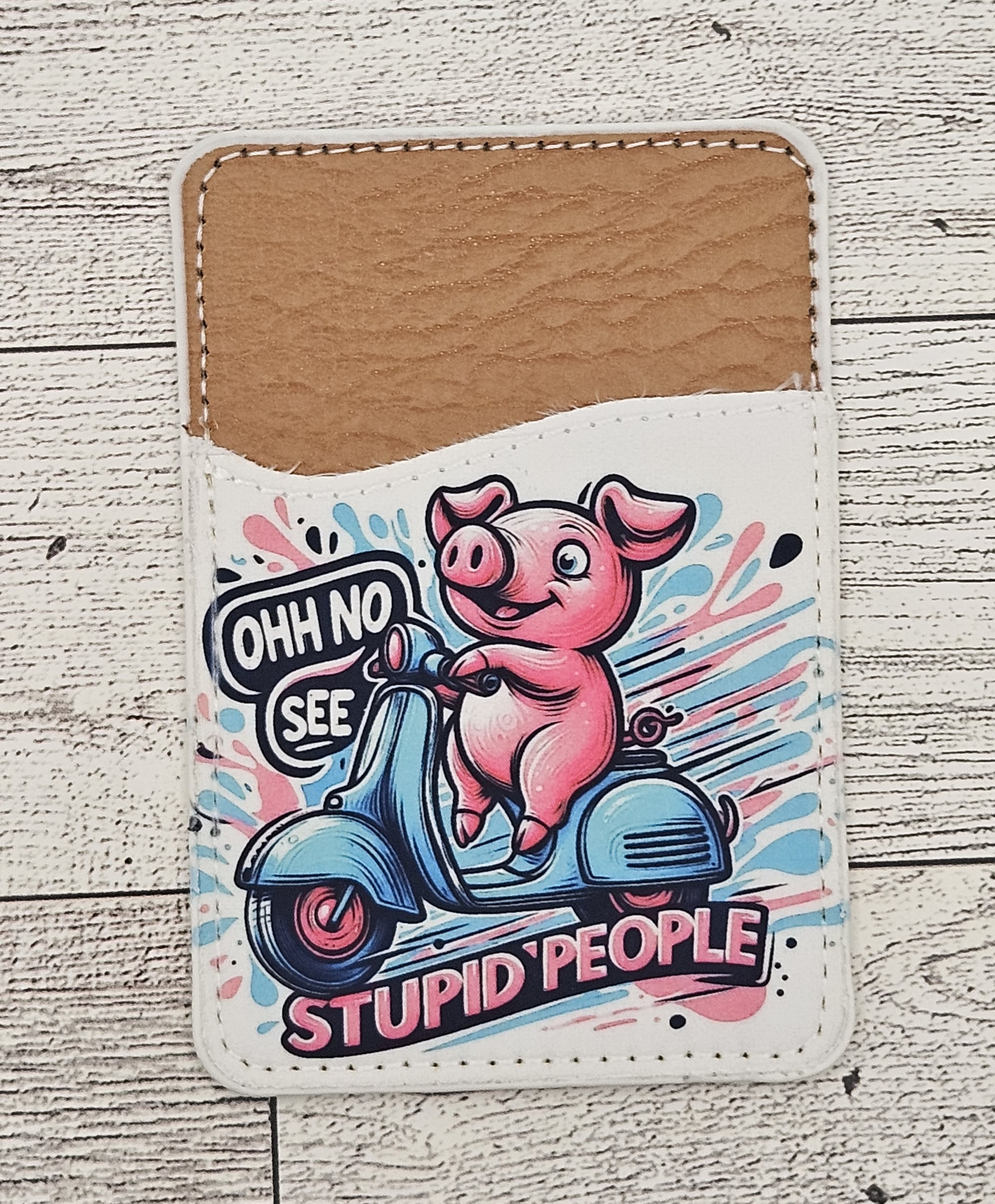 Card Holder with Pig Design