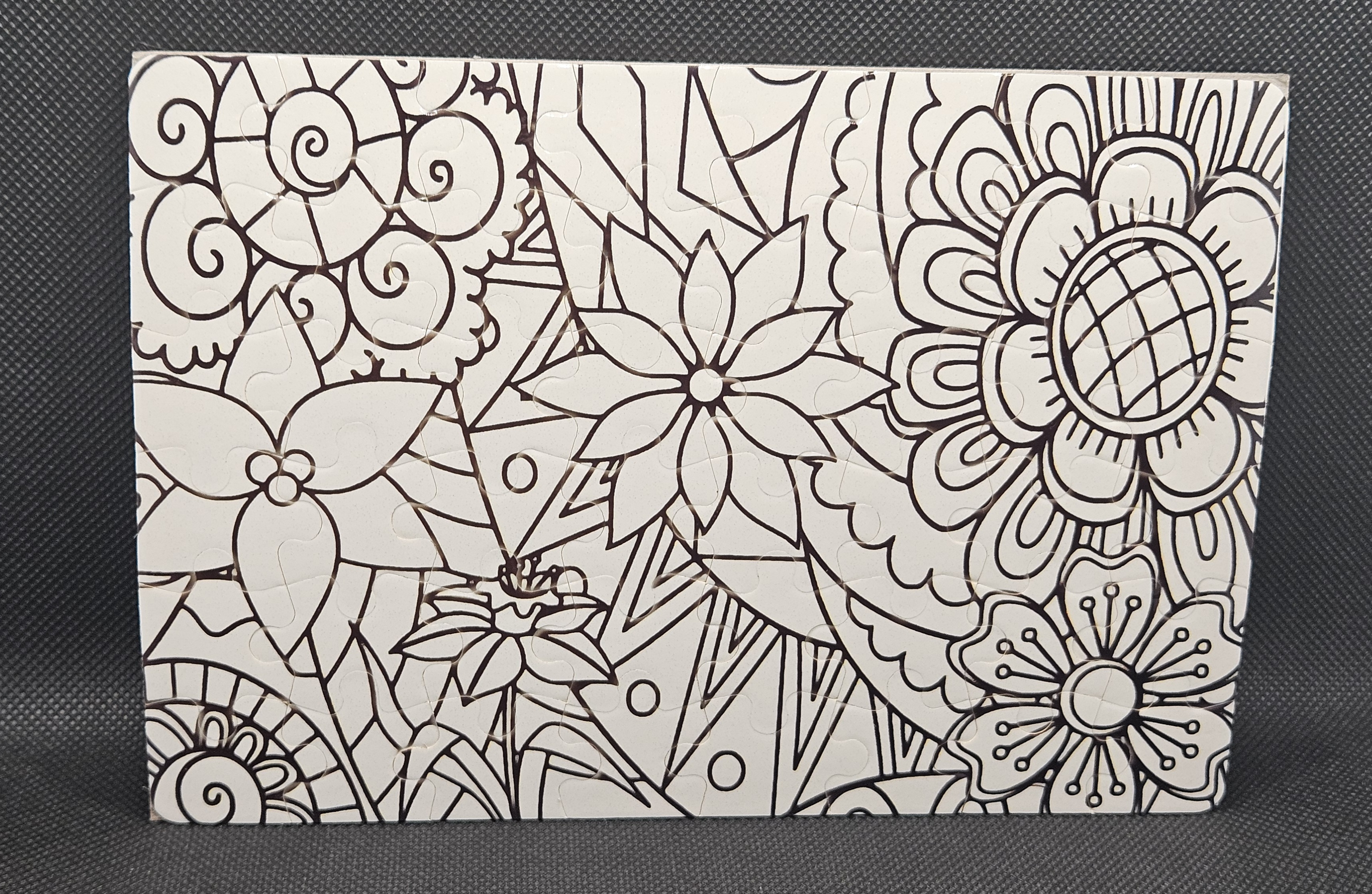 Handcrafted Floral Art coloring puzzle
