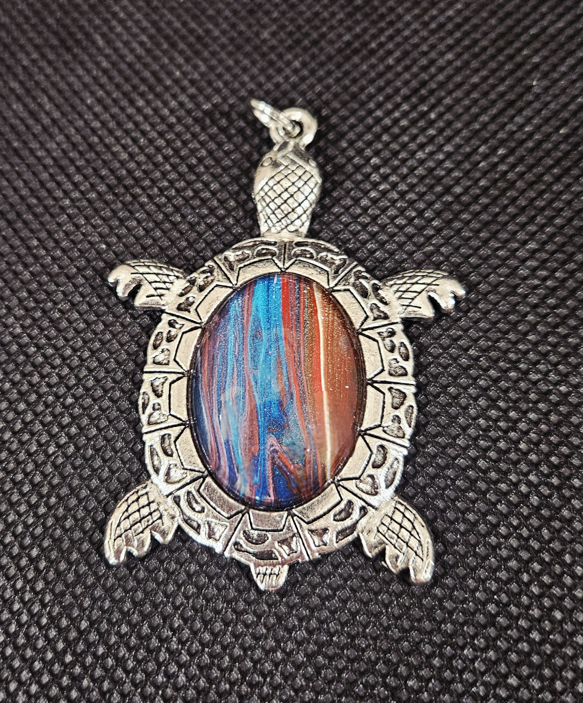 Turtle Pendant with Colorful Stone