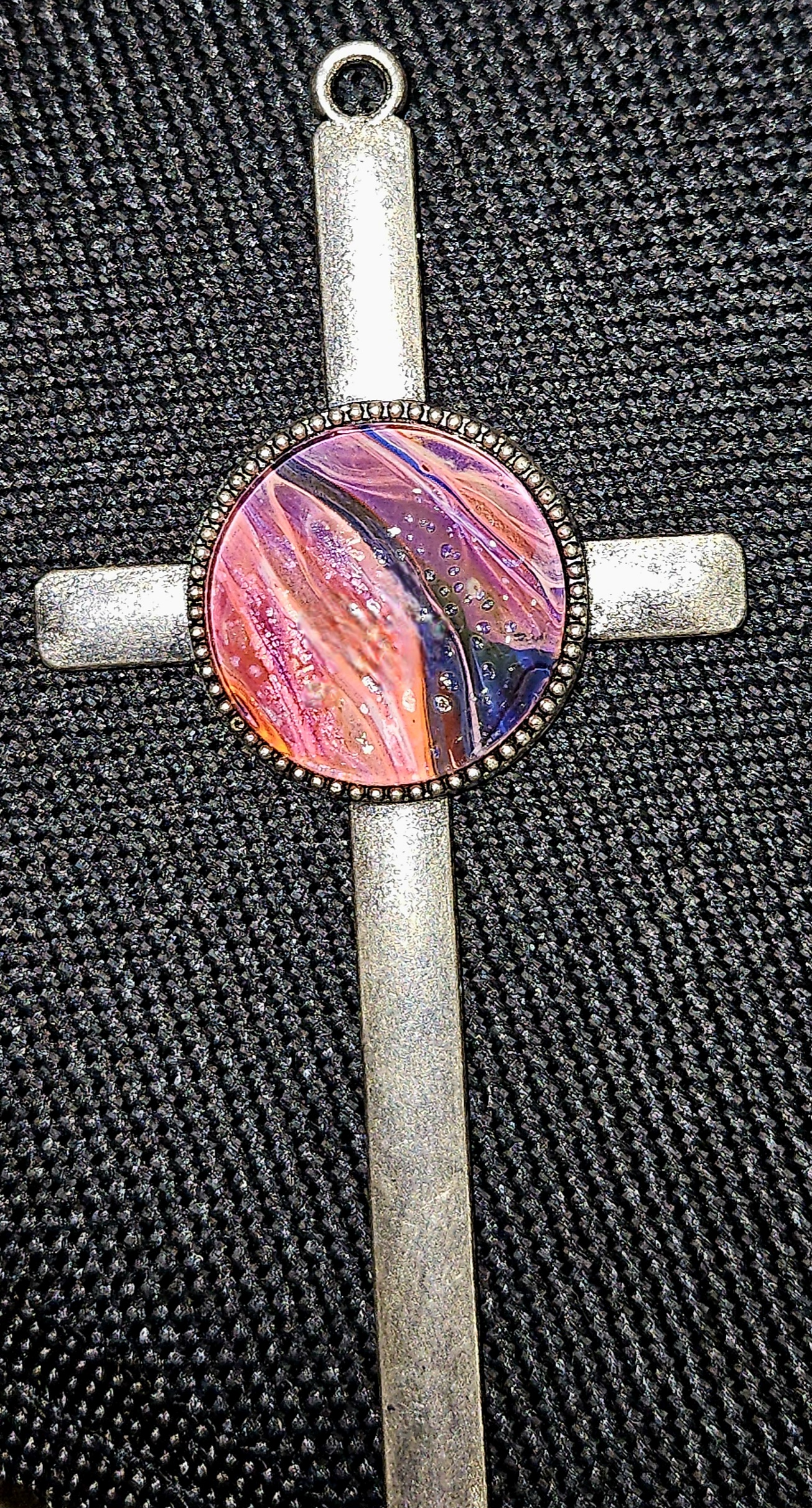 Decorative Cross with Artistic Centerpiece