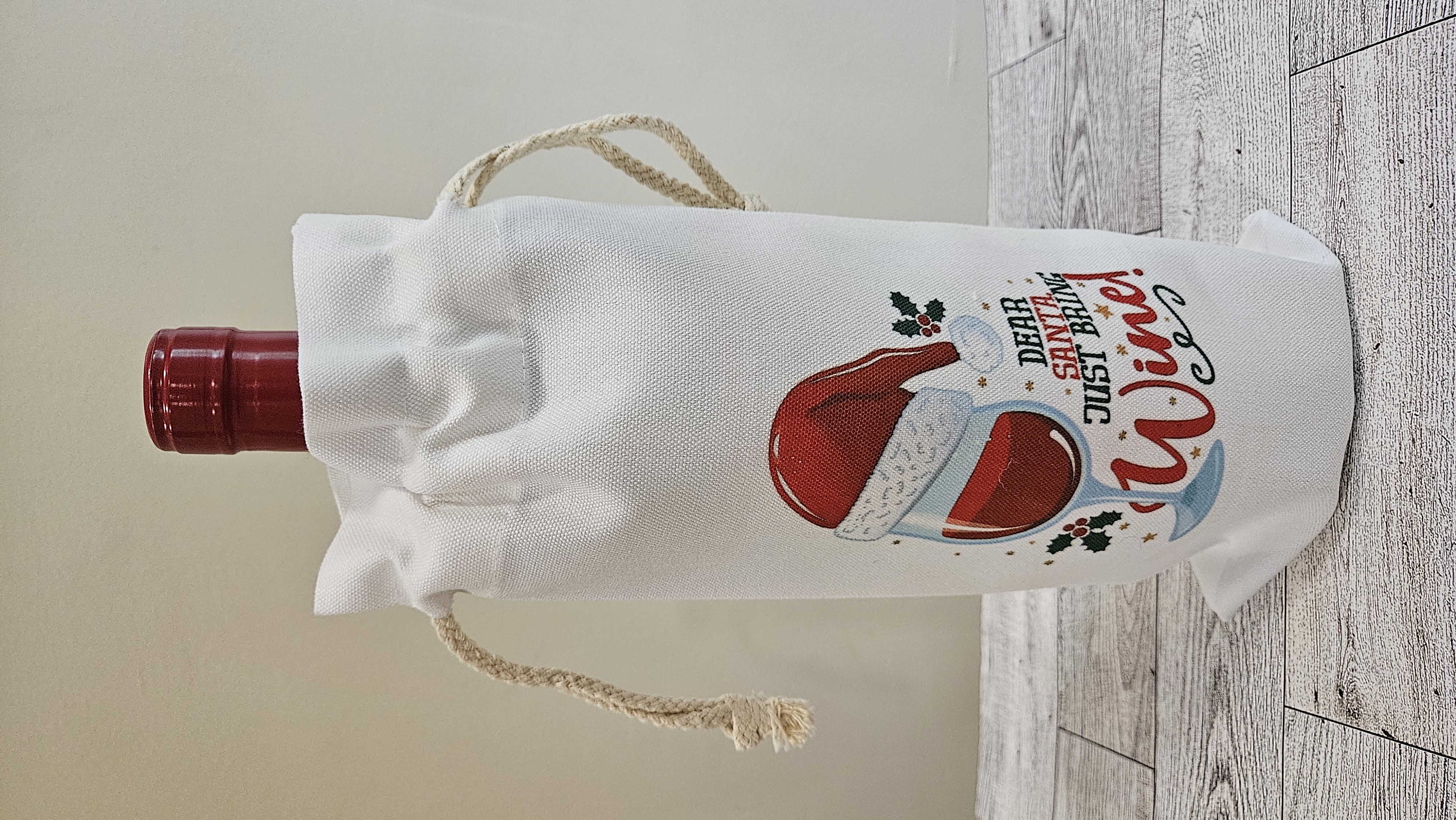 Wine Bottle Decorative Holiday Bag