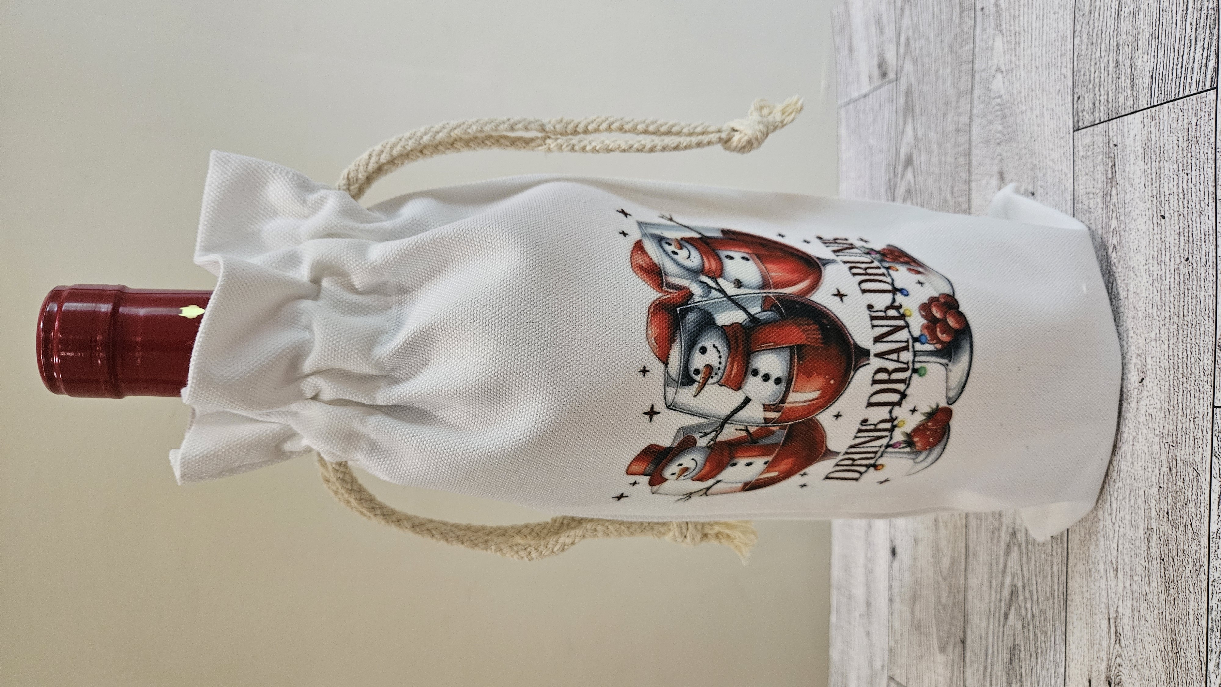 Festive Wine Bottle Bags
