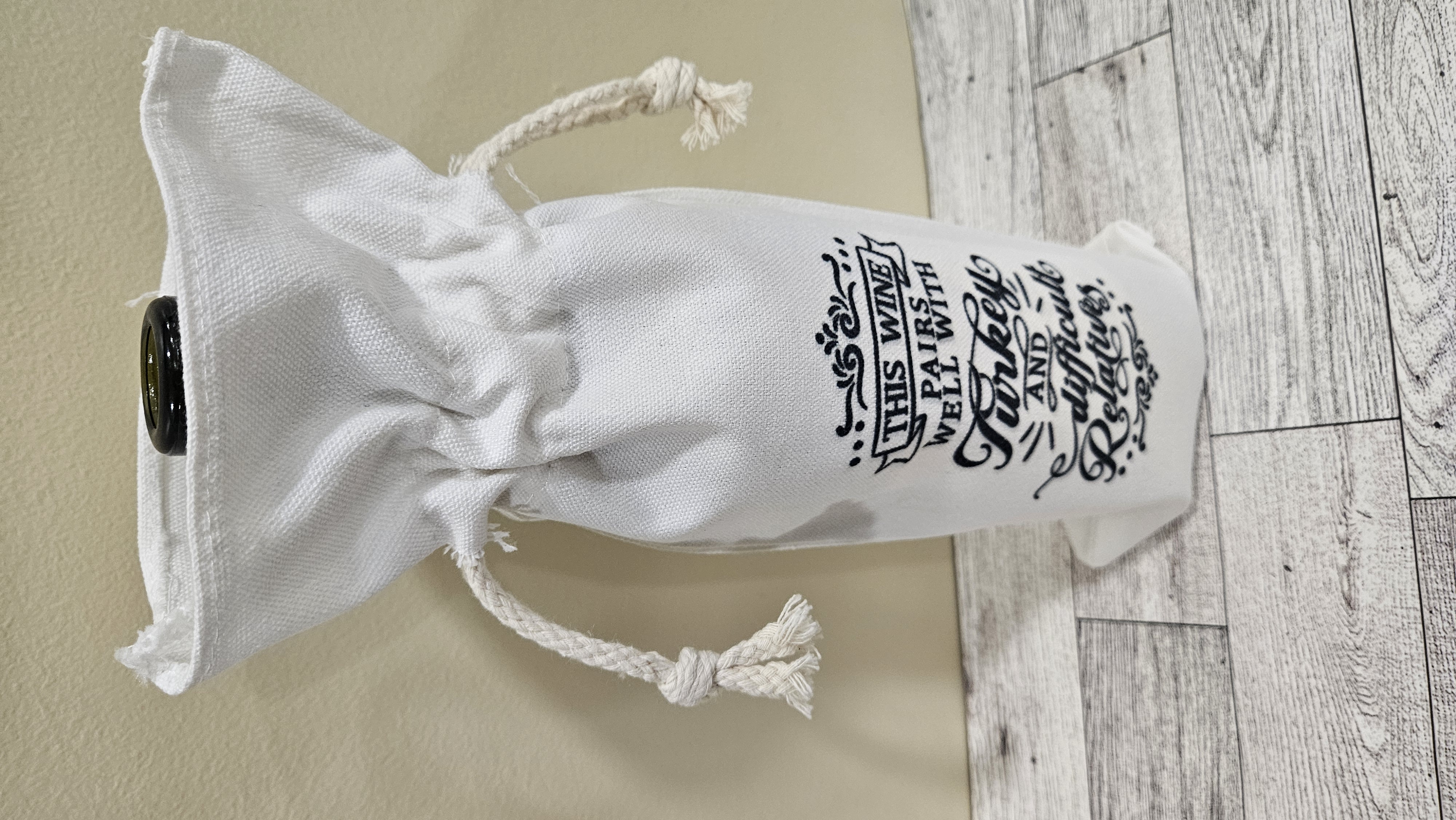 Canvas Wine Bottle Gift Bag