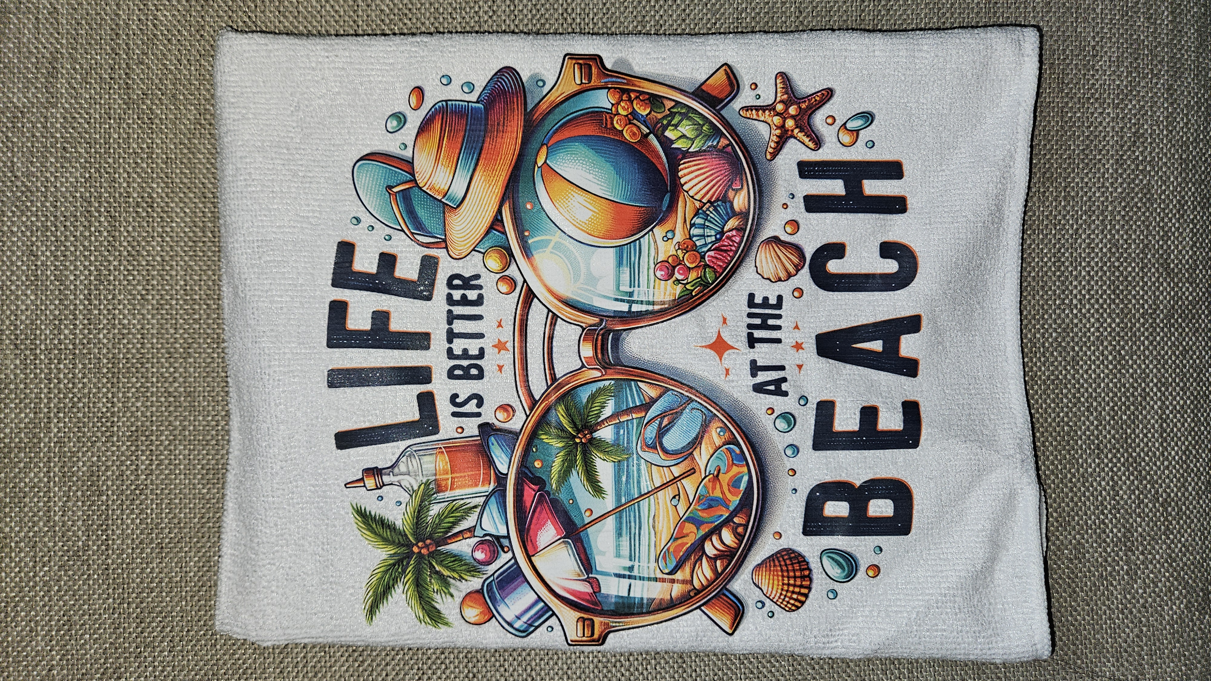 Beach-Themed Decorative Kitchen Towel