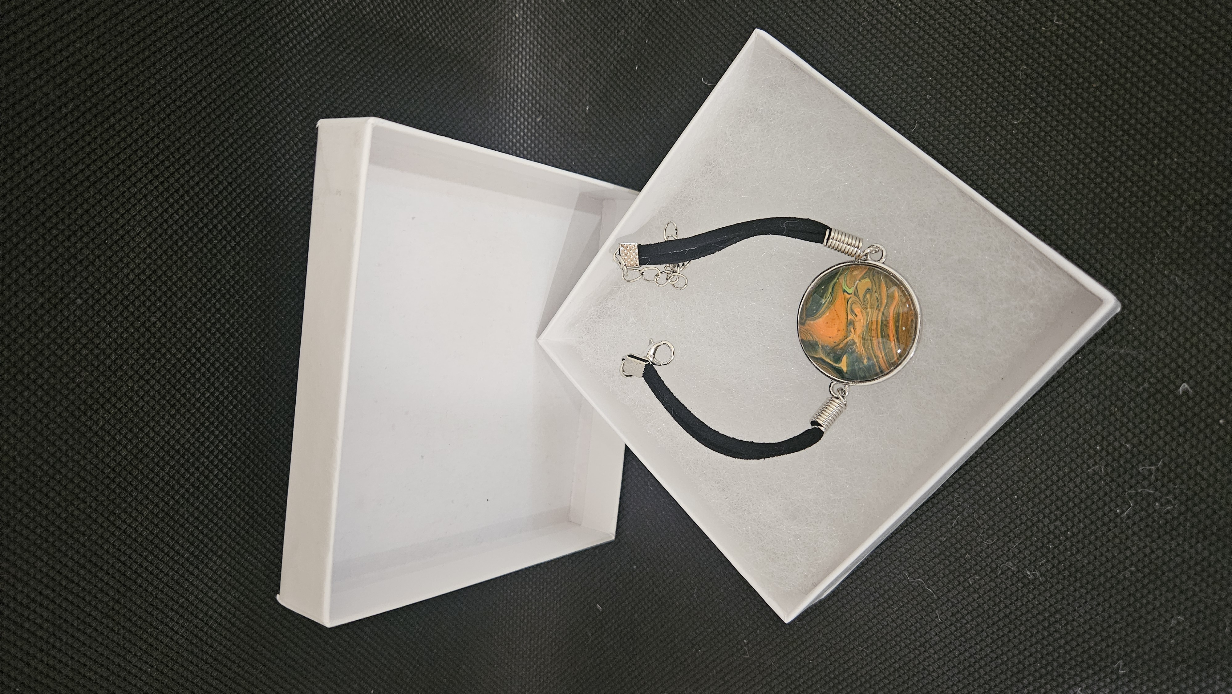 Bright hues of orange and green Bracelet